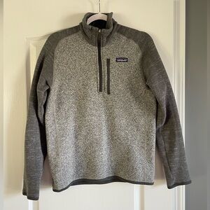Patagonia 1/4 zip better sweater sz small grey